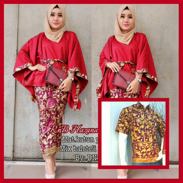 COUPLE RnB HAZANA BATWING MERAH