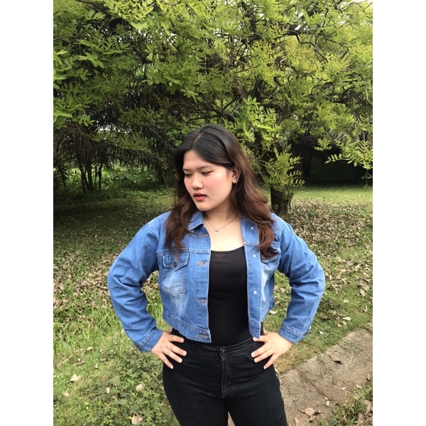 JAKET JEANS CROP / JAKET JEANS BIGSIZE / JAKET JEANS OVERSIZE