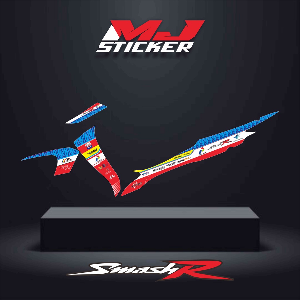 Striping SMASH NEW SR Motif Pertamina Mnadalika
