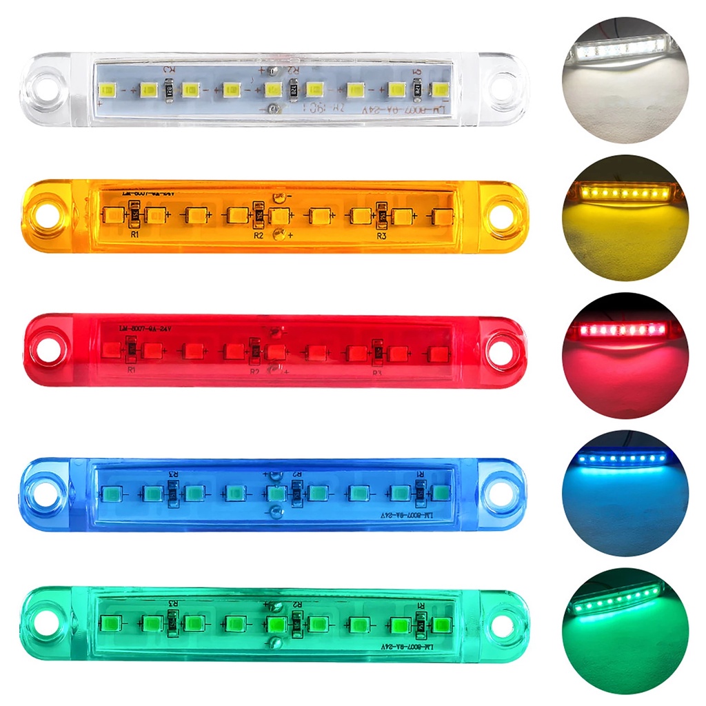 9LED Car Warning Side Light,Waterproof Parking Taillights Bus Truck Trailer Warning Light Lamps