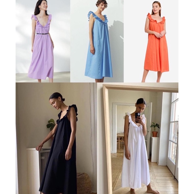 HM Trimmed Flounce Dress