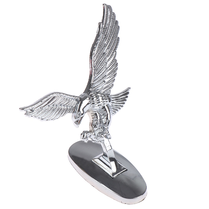 {LUCKID}Car Front Cover Chrome Hood Ornament Badge 3D Emblem Angel Eagle For Auto Car