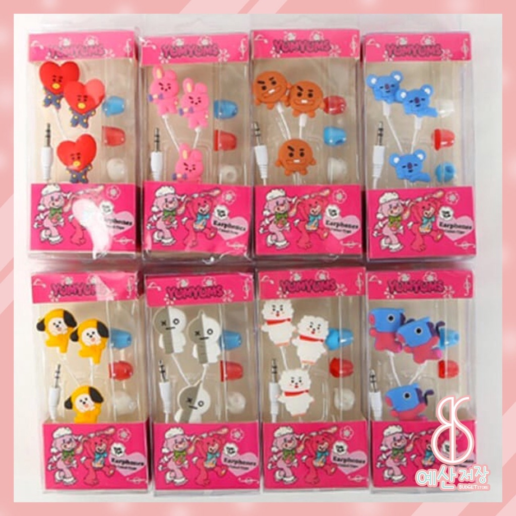 [BS] BISA COD Headphone in Earphone Earplug Headset Kartun BTS BT21 - KP014