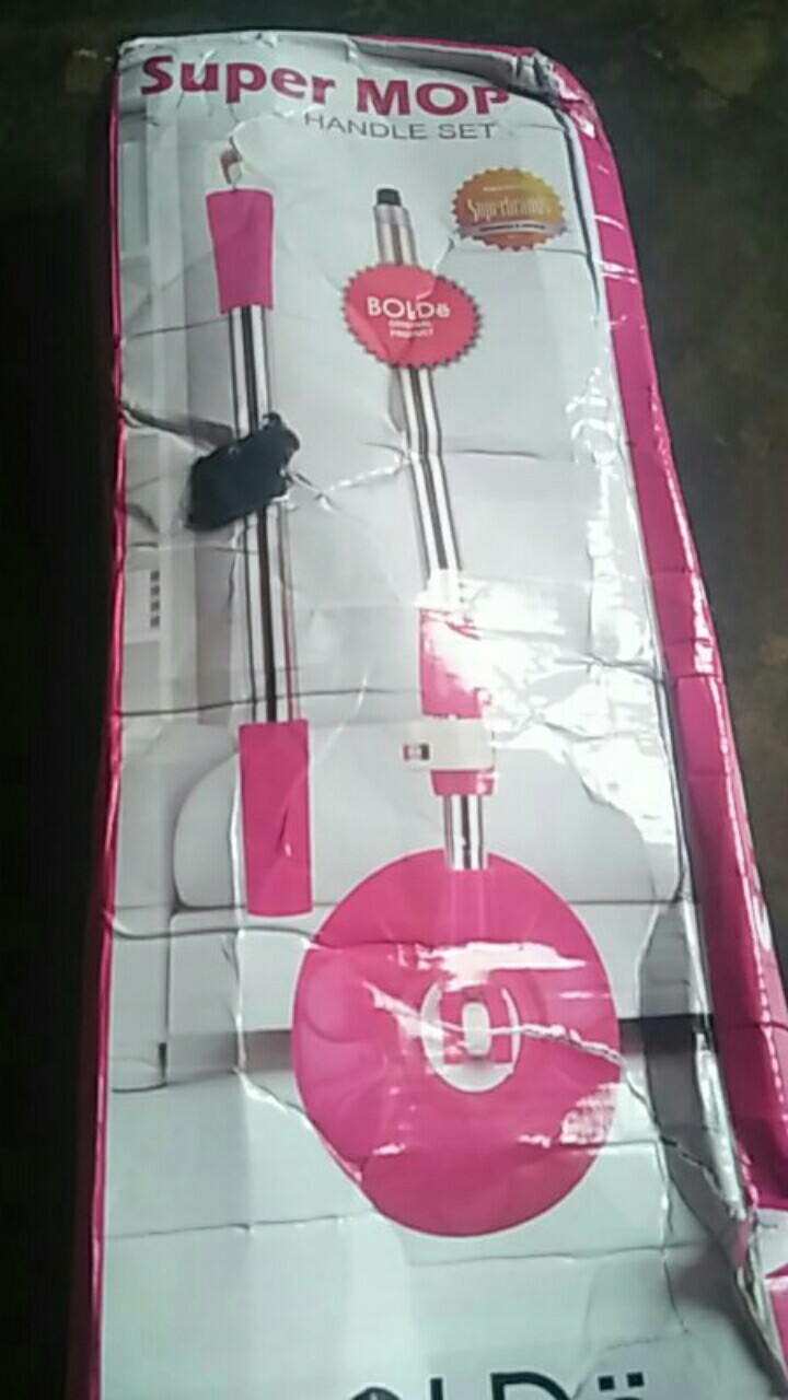 Bolde Handle Set Tongkat Kepala Kain Pel Super Mop Asli Gagang Komplit 1 Set Magic Mop Wonder Mop