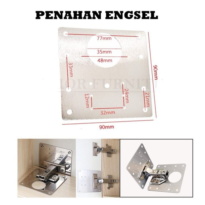 Plat Penahan Engsel Stainless Steel Murah