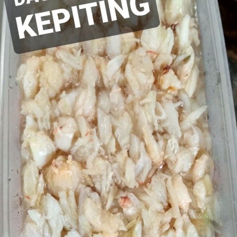 

Daging kepiting kupas frozen Grade A 500gram