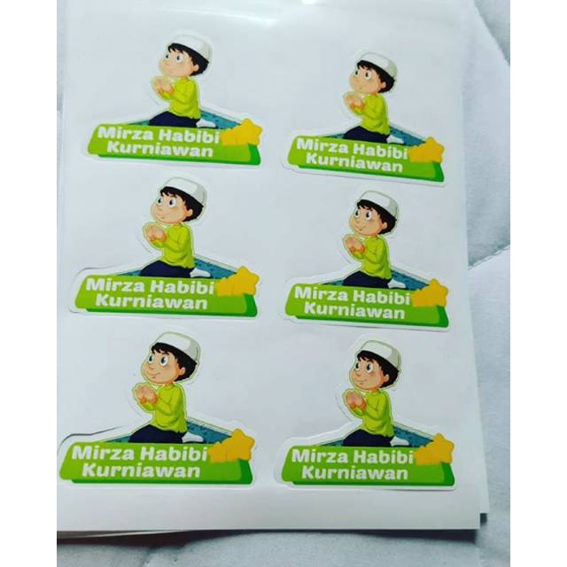 

Stiker nama Anak WATERPROOF