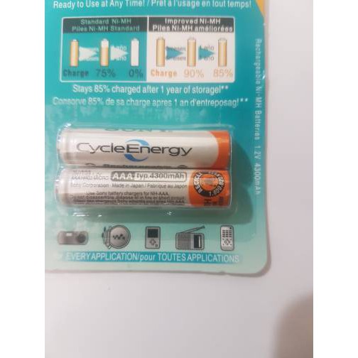 battery AA sony ni MH baterai 4300mAh rechargeable isi ulang BATERAI 2pcs