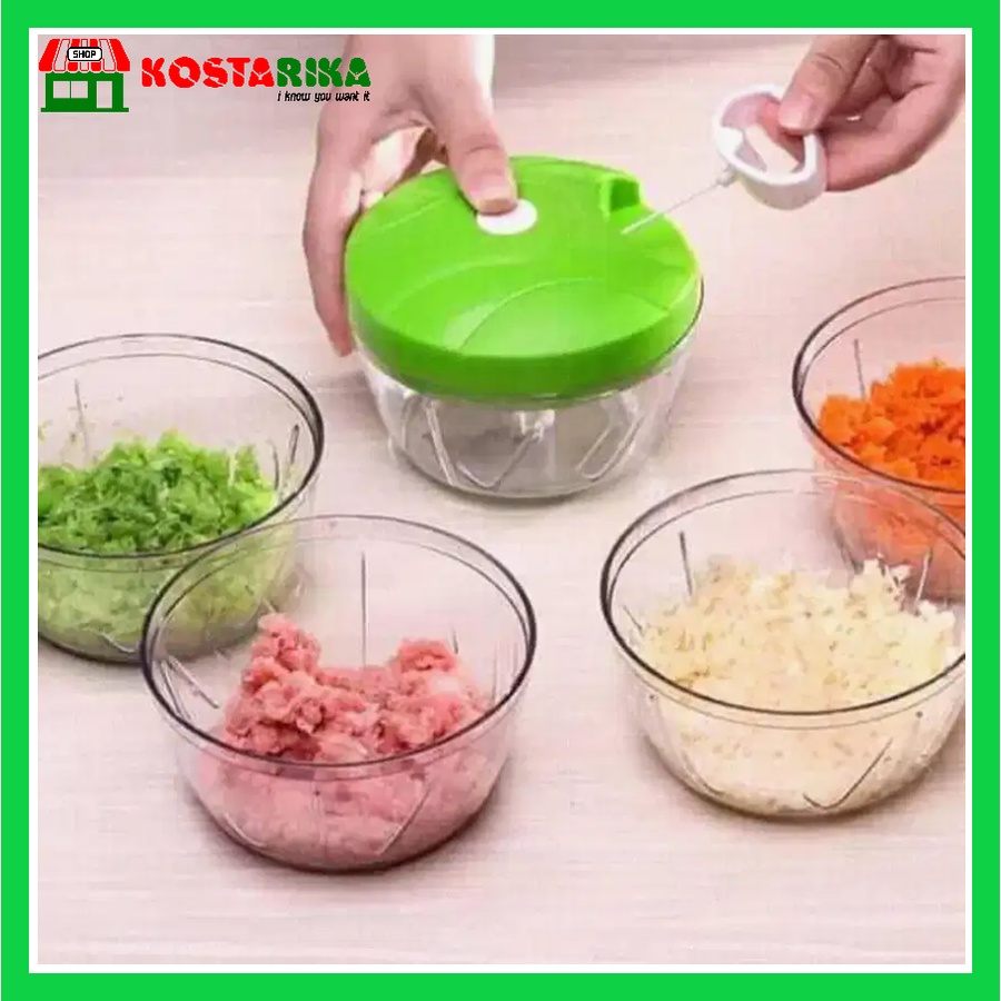 KOSTARIKA Speedy Chooper Blender Tarik Manual Pemotong Daging Bawang Buah dan Sayuran YG 708