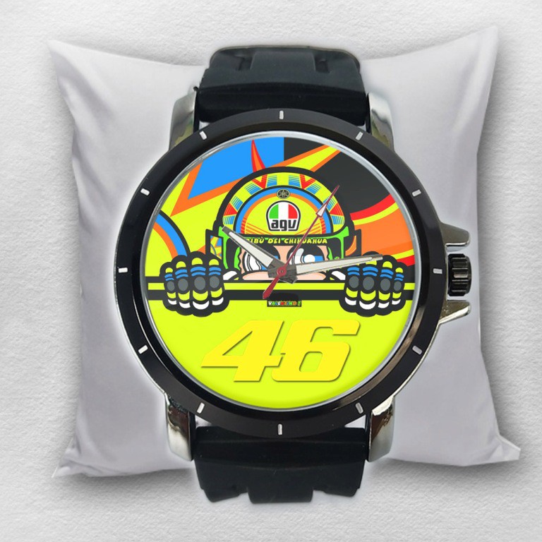 VR46  Valentino Rossi 01 Jam Tangan Pria Rubber Custom