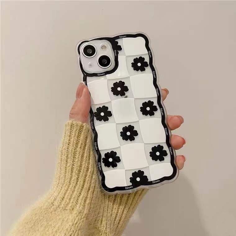 Case Motif Kotak-Kotak Untuk Iphone 13 Pro Max / 12 / 11 / XS / XR / X / 8 / 7 / 6 / 6s / Plus SE2020