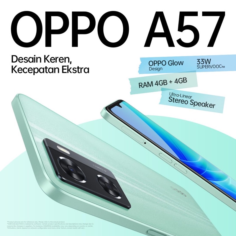OPPO A57 2022 RAM 4GB +4GB / 64GB