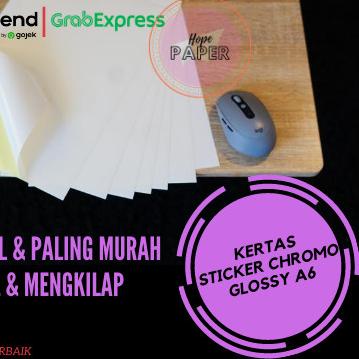 ☊ Kertas Stiker Cromo Glossy A6 isi 100 lembar - Kertas Sticker A6 ♧