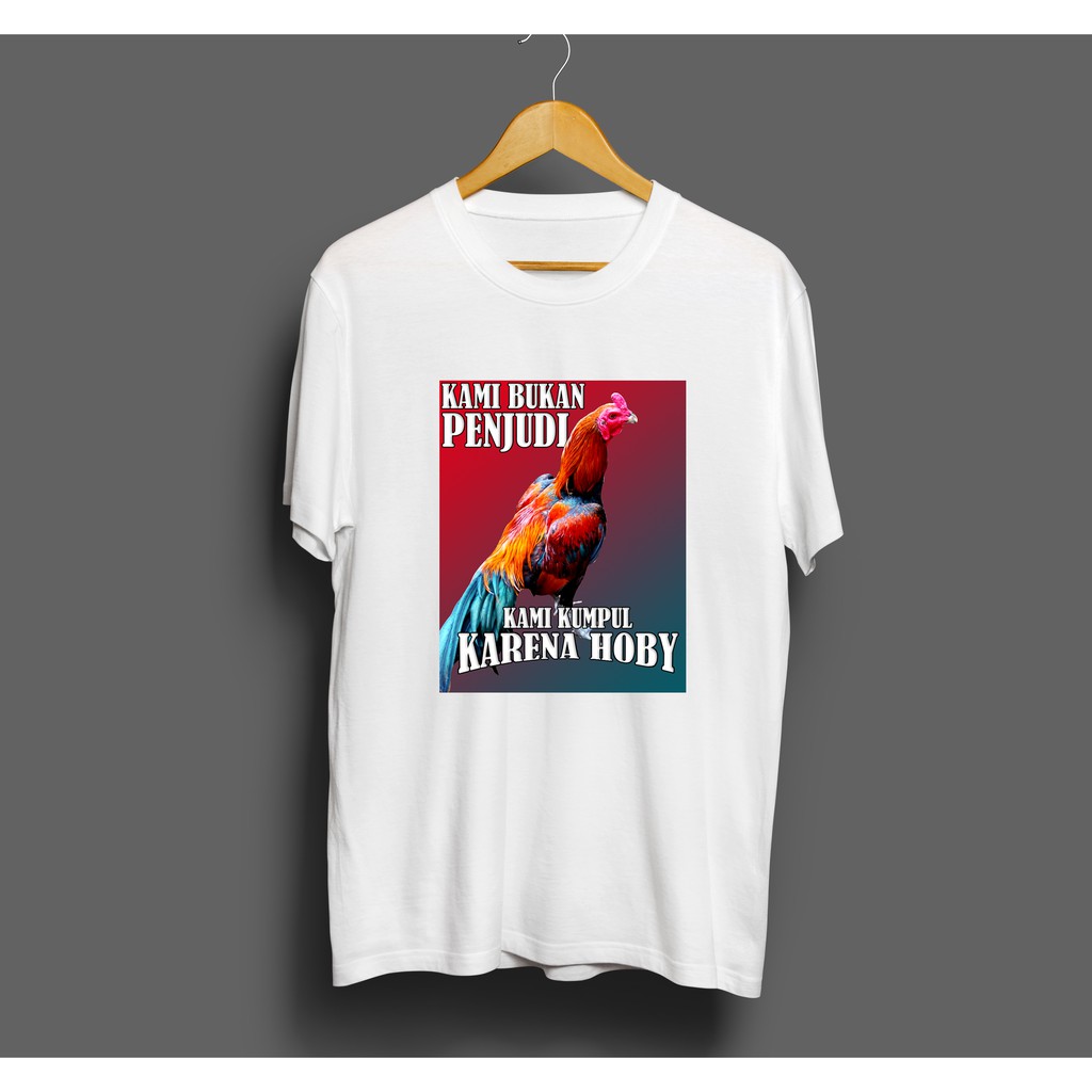 KAOS MURAH PENJUDI AYAM BAJU PRIA KATUN COMBED 30S S-XXL KAOS UNIK KAOS KEREN KAOS DISTRO