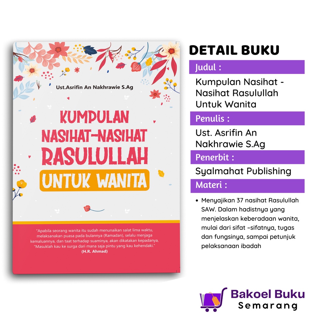 Buku Islami Motivasi Islam Kumpulan Nasihat - Nasihat Rasulullah Untuk Wanita Muslimah-1