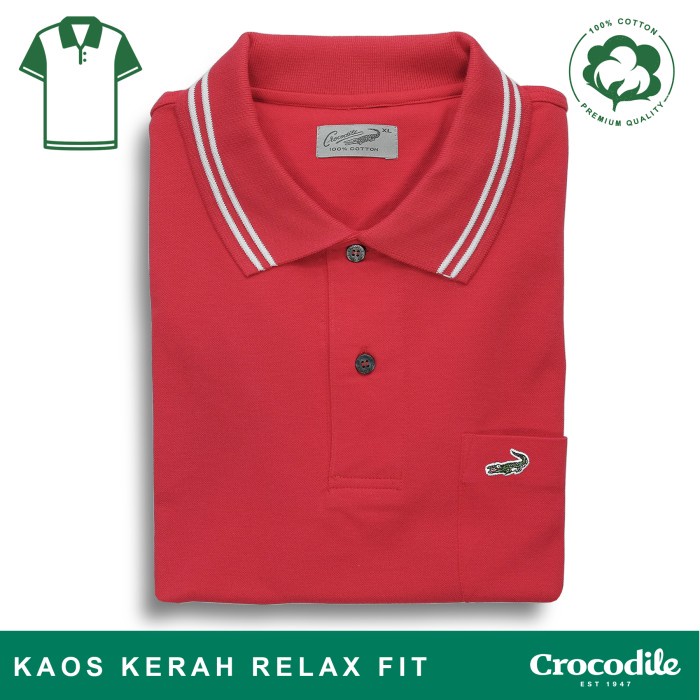 EP074 TERLENGKAP Croile DEFI Apple - Baju Kaos Kerah Pria Men Polo Original - M TERBAIK