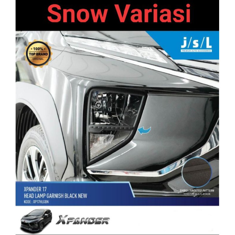 Garnish lampu depan xpander head lamp garnish black new jsl