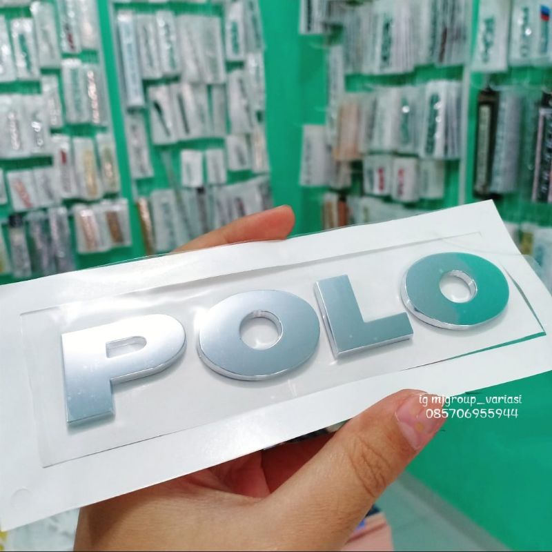 Emblem logo POLO VW volkswagen ukuran original bagasi
