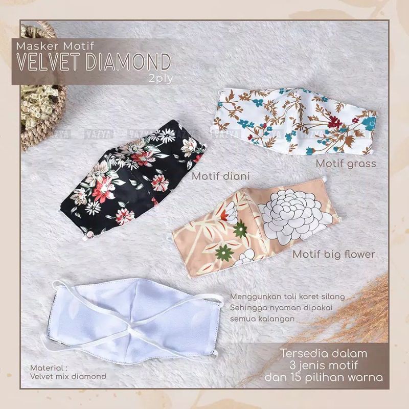 Masker Motif Velvet Diamond 2ply