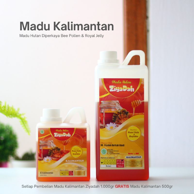 

Madu Kalimantan Ziyadah 1000gr + 500gr