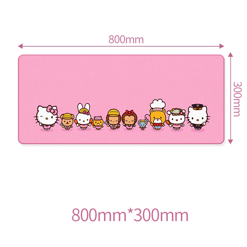 Imice Mouse Pad Ukuran 80x30cm Motif Kartun Bahan Karet Anti Slip Untuk Aksesoris Komputer