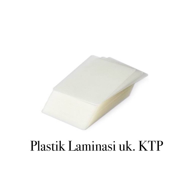 

Plastik Laminating KTP. Merk: Fujipla.Tebal: 250 micron.