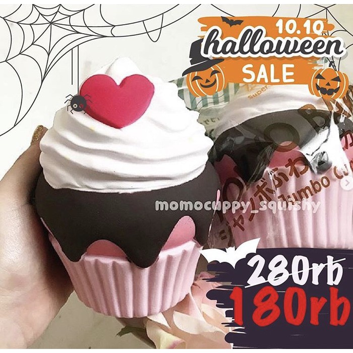 DEFFECT ! HALOWEEN SALE SQUISHY LICENSED TOKYO BAKERY JUMBO CUPCAKE (ORI JAPAN)