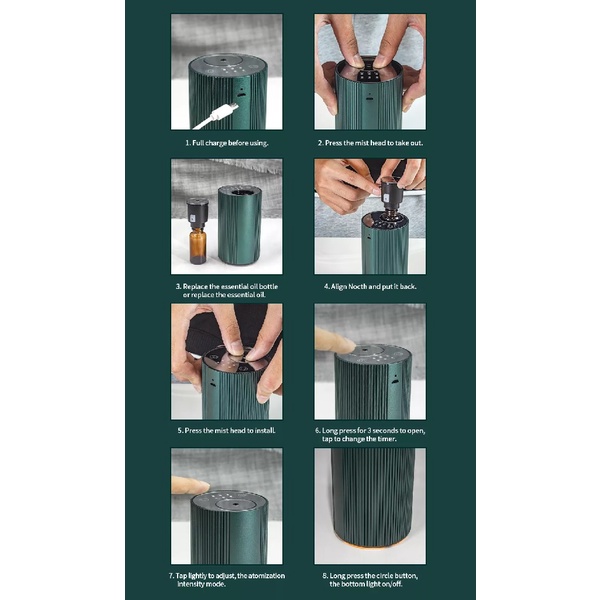 PROMISE PR-27BN - Multifunction Waterless Nebulizer Aroma Diffuser