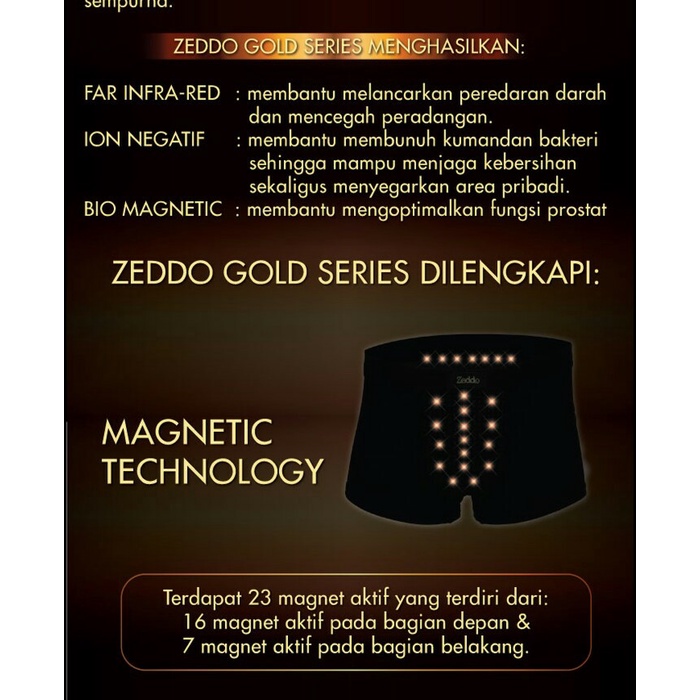 CELANA DALAM ZEDDO GOLD ASLI 100% BAHAN BERKUALITAS