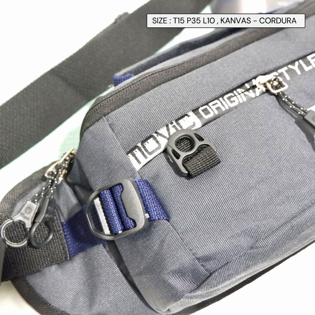 Waistbag cowok bahan cordura tas dada pinggang murah nevset semarang cod promo shopee 1212