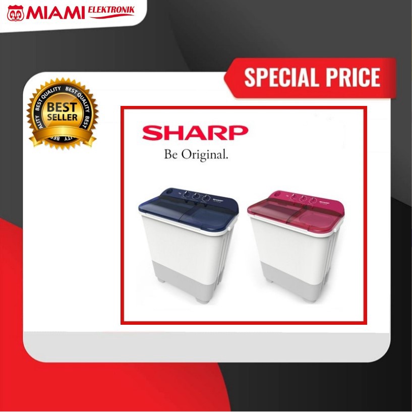 SHARP Mesin Cuci 2 Tabung 7kg ES-T75NT EST75NT Pure Magic 7KG