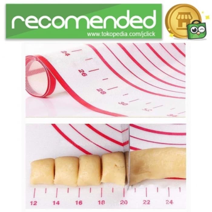 Kekinian Silicone Mat Alas Adonan Pizza Martabak 40 x 60 CM - Merah