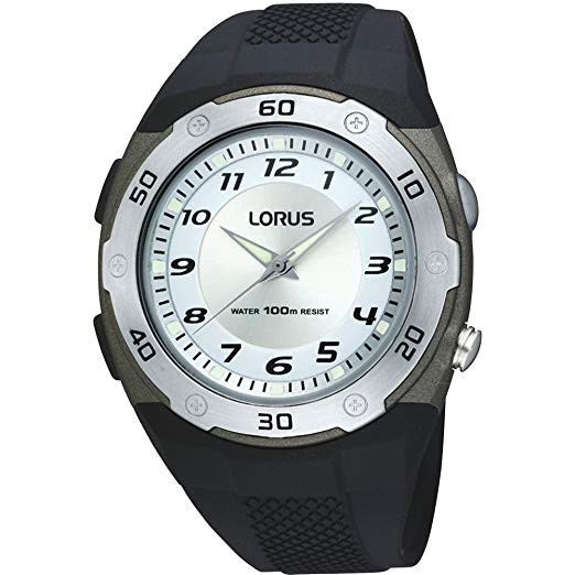 Lorus R2329DX9 White Dial Black Rubber Strap - Jam Tangan Pria