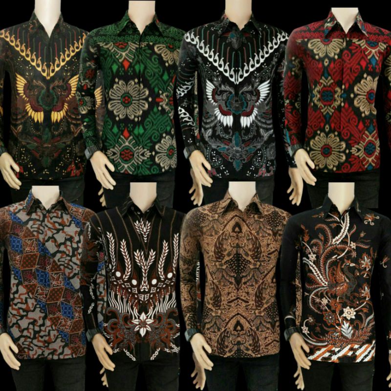 Atasan Kemeja Batik Pria Lengan Panjang Motif Terkini