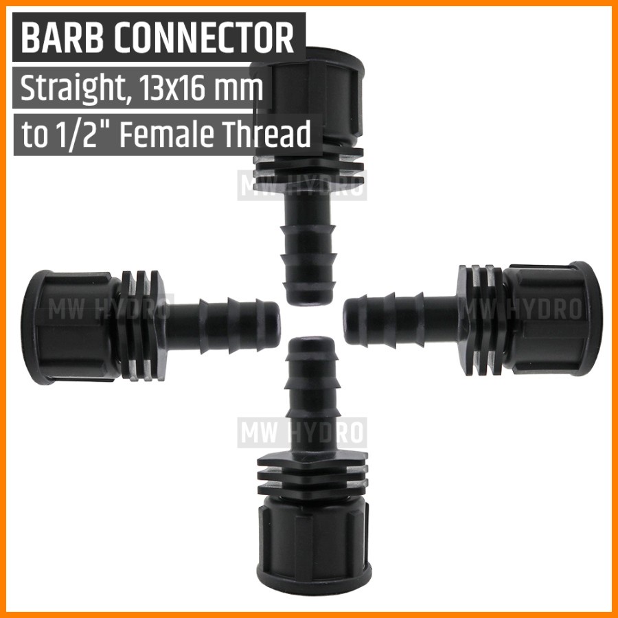 Female Connector 1/2 inch ke Selang PE 16 mm / 13 m