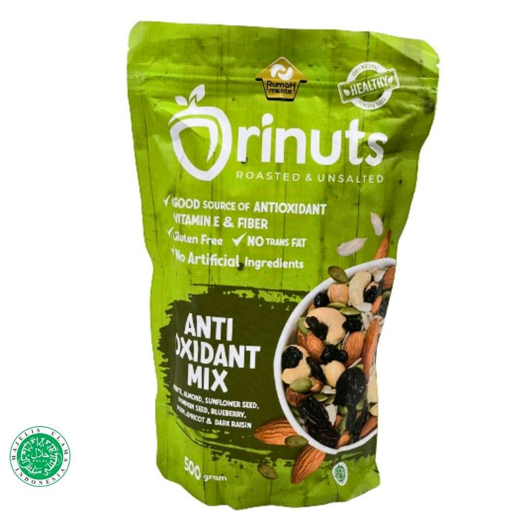 

ORINUTS ANTI OXIDANT MIX 500GR KACANG METE ALMOND SUNFLOWER PUMPKIN BLUEBERRY PLUM APRICOT DARK RAISIN (PREMIUM QUALITY CEMILAN DIET) PLAIN UNSALTED)