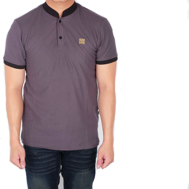 polo pria shirt kerah sanghai lacost putih navy list slimfit / kaos kerah lengan pendek putih slim