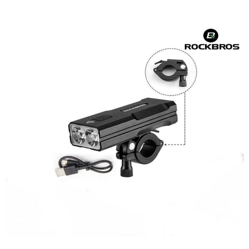 Lampu Sepeda ROCKBROS LBC32 600LM Senter Sepeda USB Bike Lamp