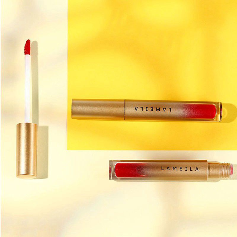 Lipstik Lameila Lip Velvet Lip Glaze Waterproof Kosmetik Bibir Lameila Lipstik Tahan Lama 2.8g