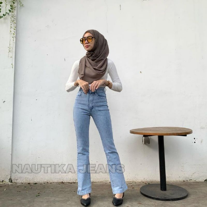 HIGHT WAIST CUTBRAY JEANS WANITA/CELANA CUTBRAY JEANS PREMIUM