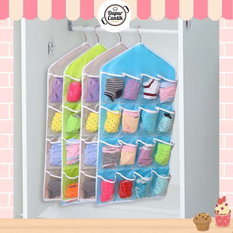 DapurCantik Pouch Hanging Organizer Gantungan 16 Sekat 