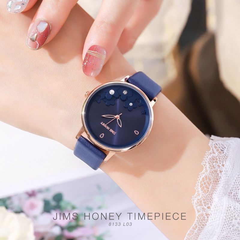 JIMS HONEY TIMEPIECE - 8133  JT8133 JAM WANITA DLOWER BUNGA UNIK LUCU IMPORT COCOK UNTUK KADO CEWEK