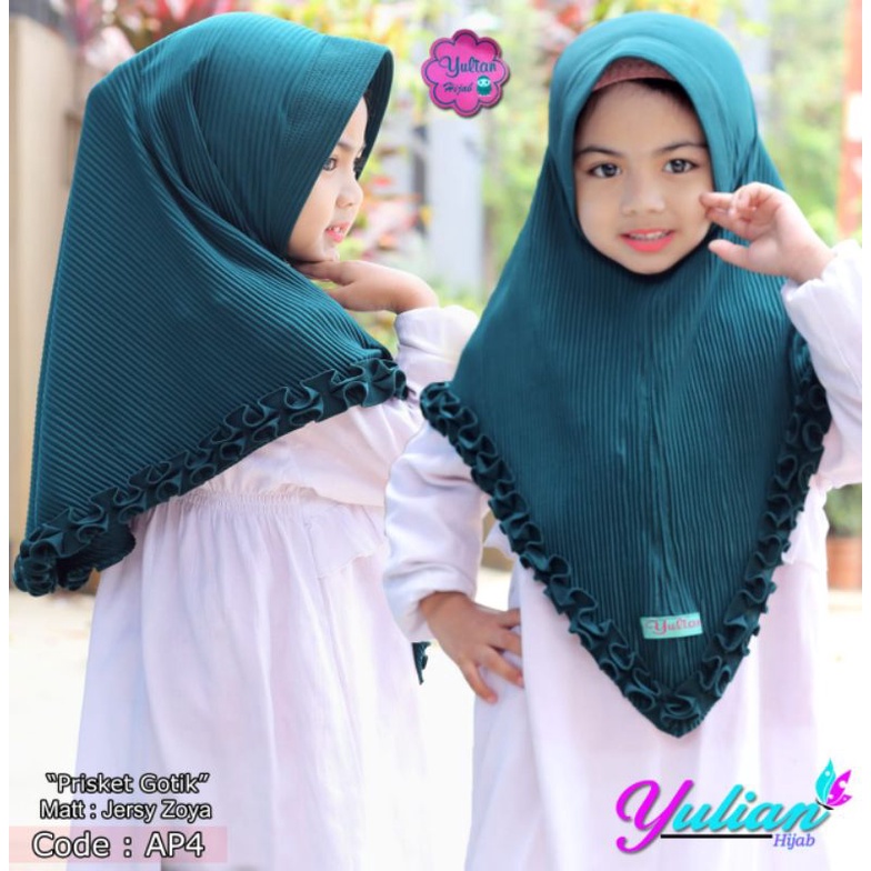 HIJAB INSTAN ANAK PAD PLISKET GOTIK (AP4) BY YULIAN