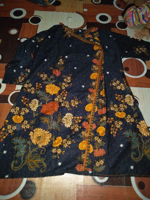 Aserehe Zigzag Tunik Jumbo Batik Mataraman Sogan Camaline Seragam Kantor Kerja Xxl Ld 132