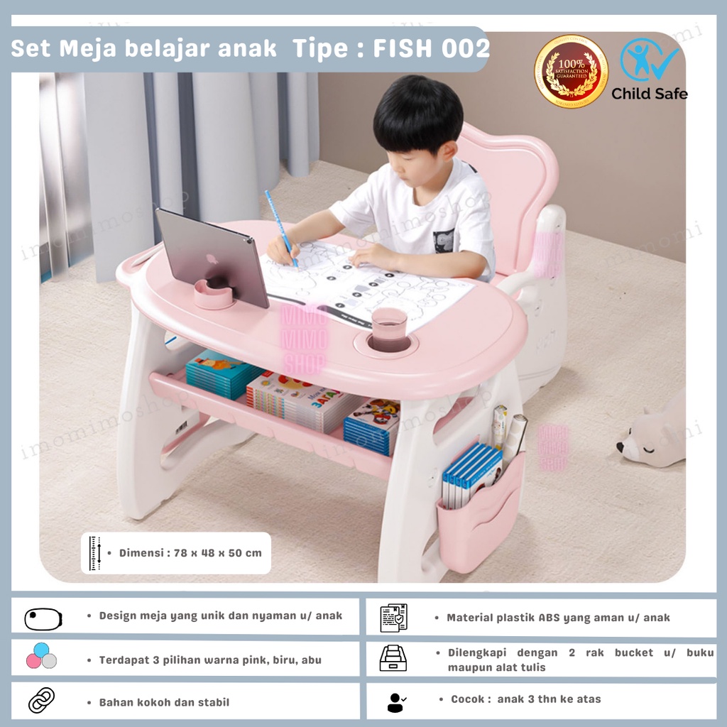 Jual SET MEJA KURSI BELAJAR ANAK FISH (002) - MEJA BELAJAR ANAK ...