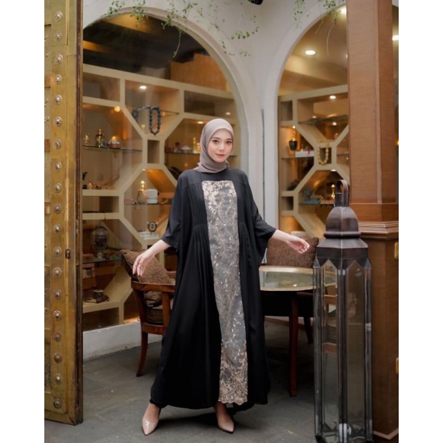 LIE  Zihana kaftan - kaftan wanita - kaftan brokat - abaya wanita - abaya brokat - pakaian wanita