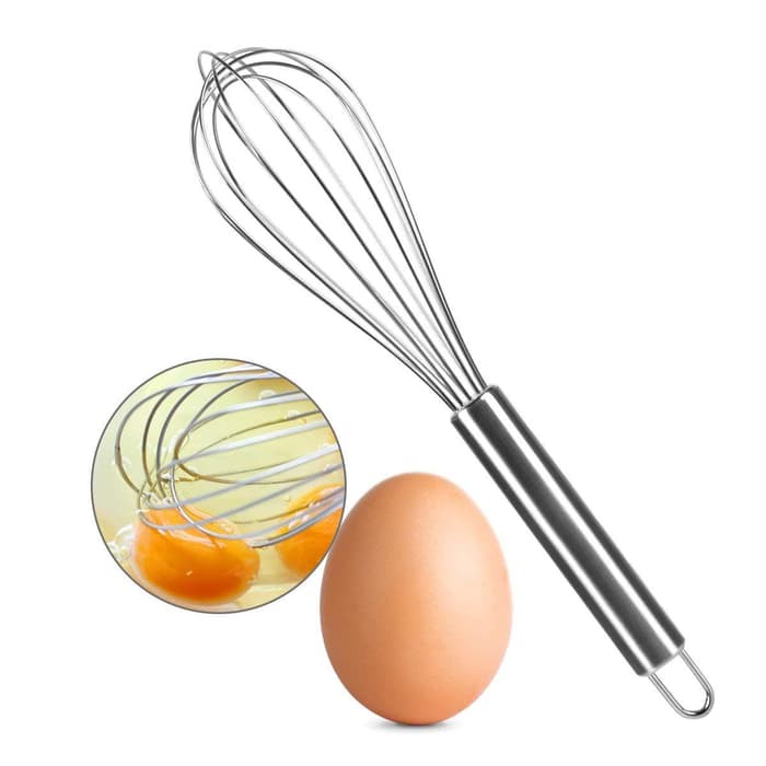 PREMIUM Kocokan Telur Full Stainless 14&quot;/ Egg whisk/ kocokan kue 36Cm