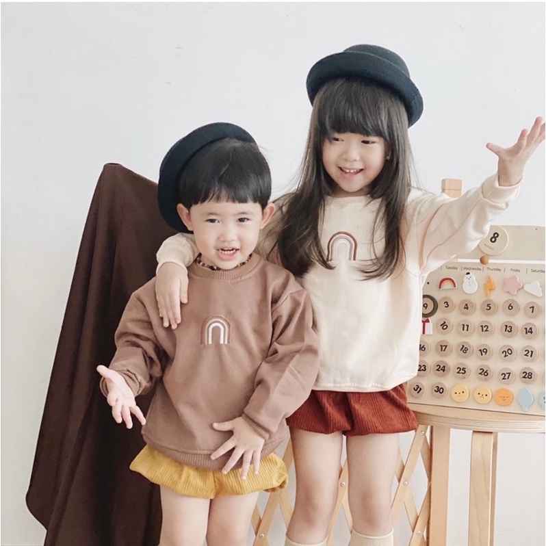 GIMMY Sweater Rainbow Anak Unisex 1-5thn / Sweater Anak Earth Tone