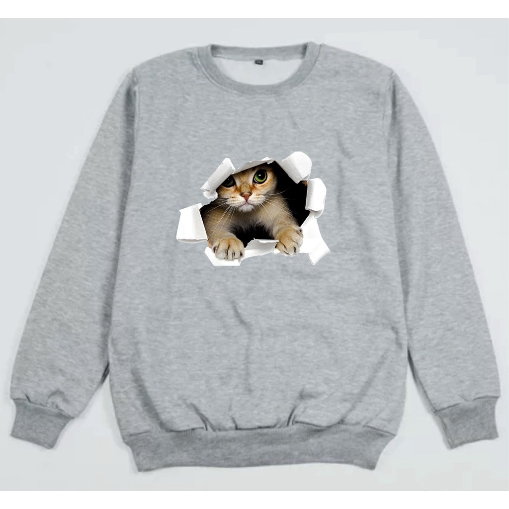 SWEATER CREWNECK CAT DOROTHY PRIA/WANITA FLEECE