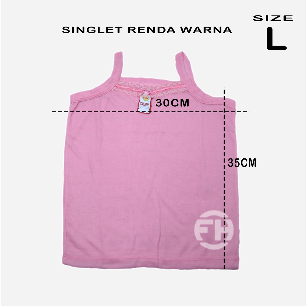 Singlet renda uk XL kaos dalam anak cewek